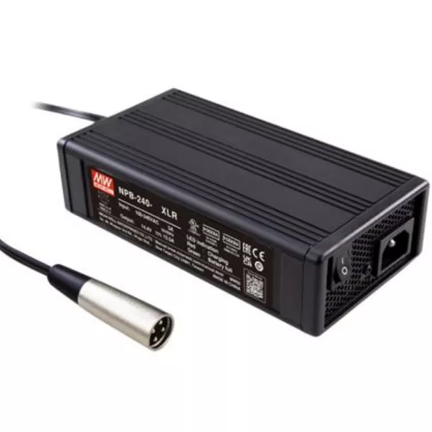 MEAN WELL NPB-240-24XLR Battery Charger for 24V Lithium-Ion Batteries